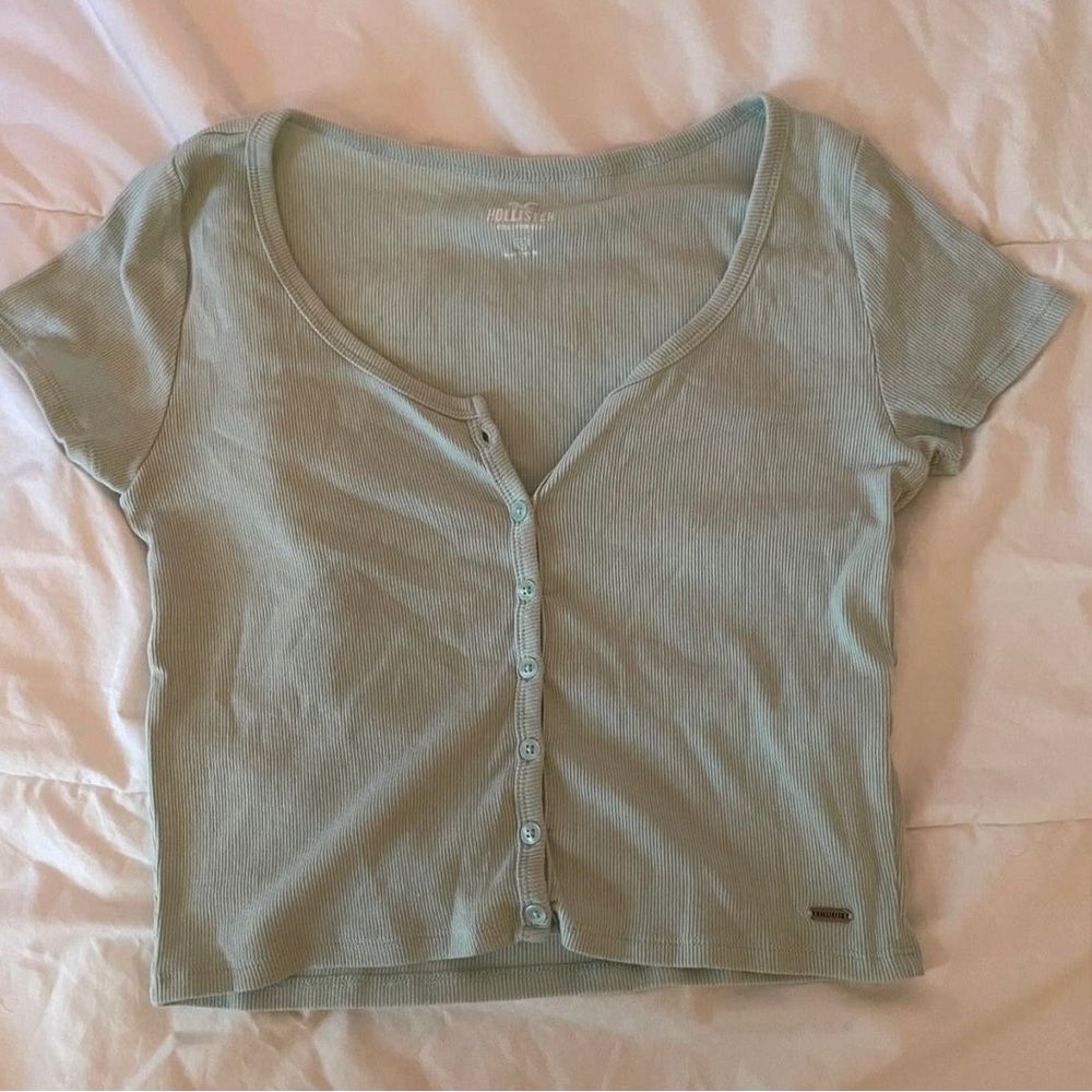 Light Green Hollister Short Sleeve One Size